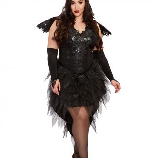 SO Dreamgirl Plus Size Luxurious Angel Of Darkness Costume Dress 11180X