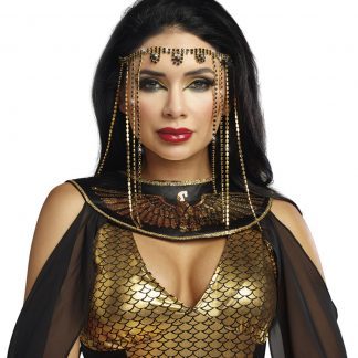 SO Dreamgirl Gold/Black Shimmer Rhinestone Headpiece 9515