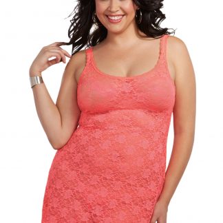 DISC Dreamgirl Coral Stretch Lace Sexy Chemise 9818