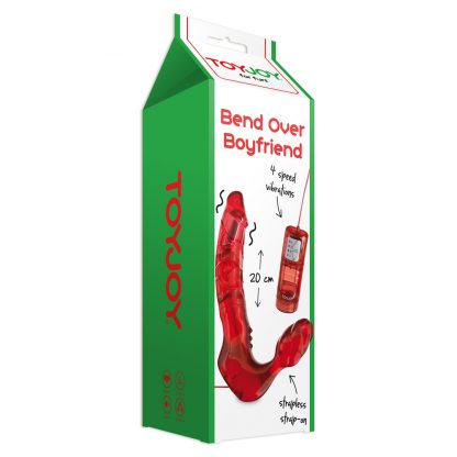 ToyJoy Bend Over Boyfriend Strapless Strap On Red - Image 2