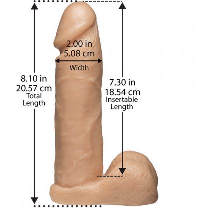 VacULock 8 Inch Realistic Cock With Ultra Harness - Image 3