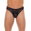 Mens Black Mesh G-String