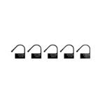 Man Cage Black Spare Locks x5