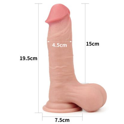 Sliding Skin Dual Layer Dildo 7.8 Inches - Image 2