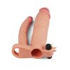 Lovetoy 3 Inch Vibrating Double Extender Flesh Pink - Image 2