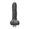 RealRock 9 Inch Black Realistic Vibrating Dildo With Balls - Image 3