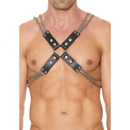 Heavy Duty Leather And Chain Body Harness - Image 2