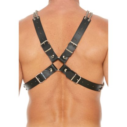 Heavy Duty Leather And Chain Body Harness - Image 3