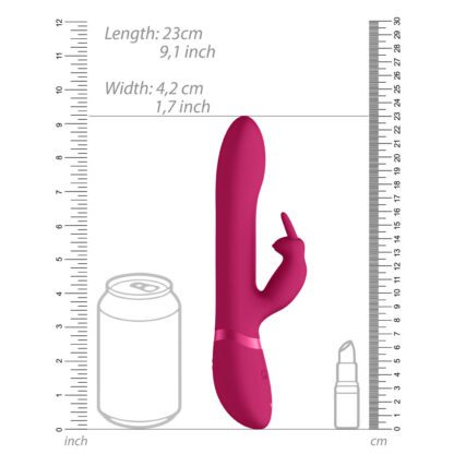 Vive Amoris Pink Rabbit Vibrator With Stimulating Beads - Image 4