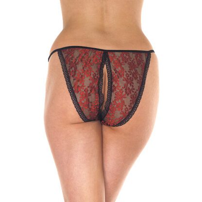Red And Black Tanga Open Brief - Image 2