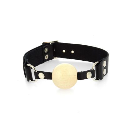 Leather Gag With Wooden Ball - Image 2